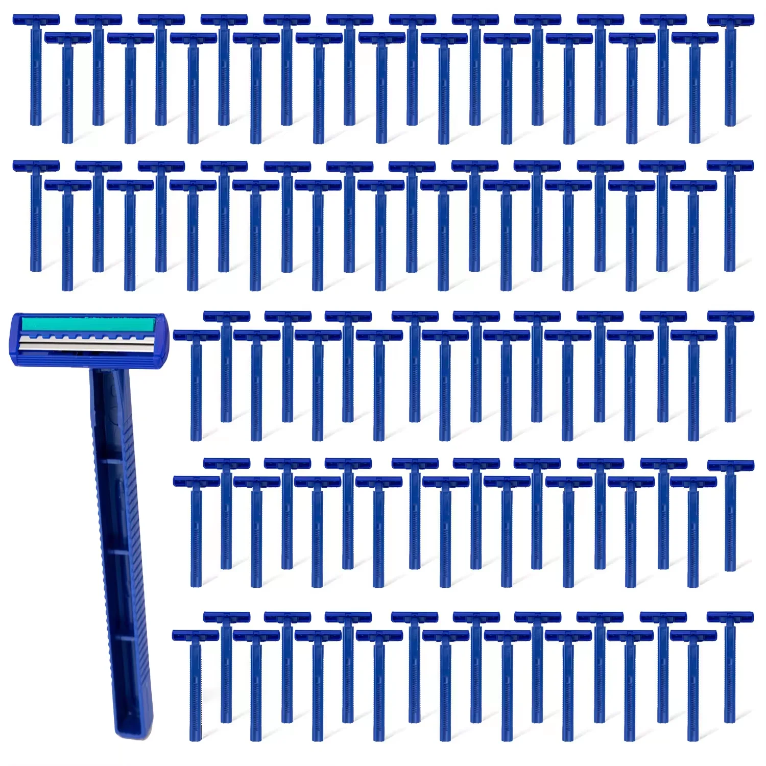 Lubricating strip twin blade disposable shaving razors stainless steel razor blade beard shaver for men travel hotel 100Pcs/pack razor blades razor shaver razor parts shaver replacement head