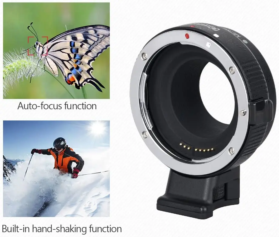 Adaptador de Montagem de Lente de Foco Automático Commlite Cm-ef-eos m para Lente ef Ef-s para Canon Eos m Montagem Ef-m Anel Conversor de Lente de Câmera sem Espelho para Canon Eos m1 m2 m3 m5 m6 M10 M50 M100 - Image 2