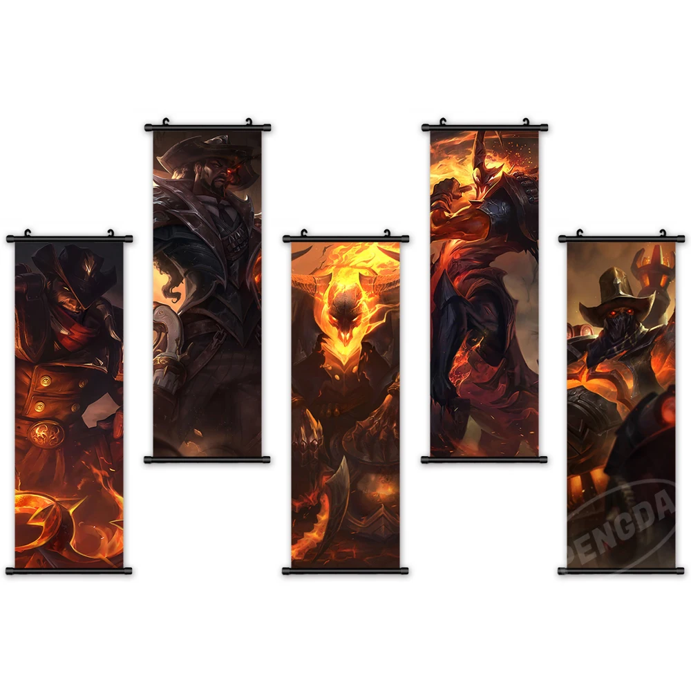 Настенная живопись картина из игры LOL пластиковая печать прокрутки популярная