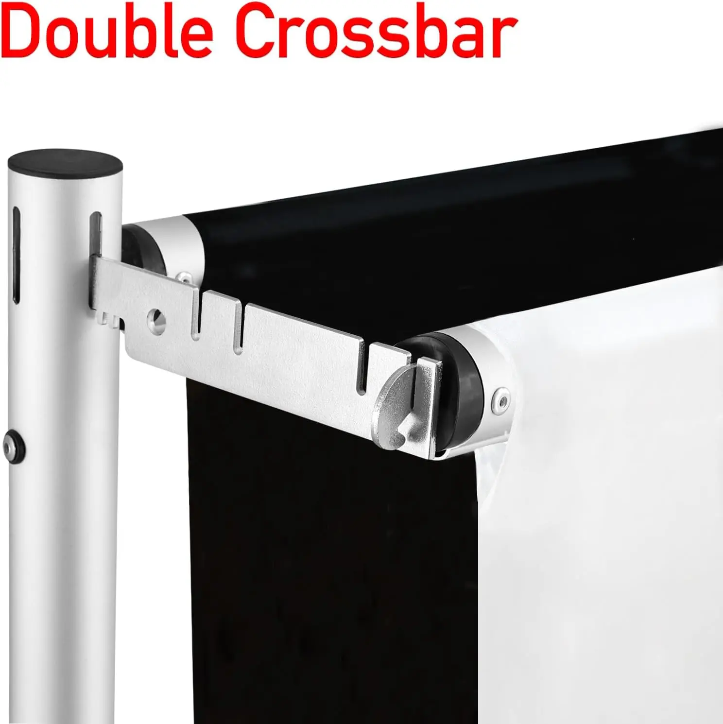 Double Crossbar Tube and Curtain Kit, Adjustable Mobile Backdrop Stand for Event Party and Wedding Decoration, 10*10ft