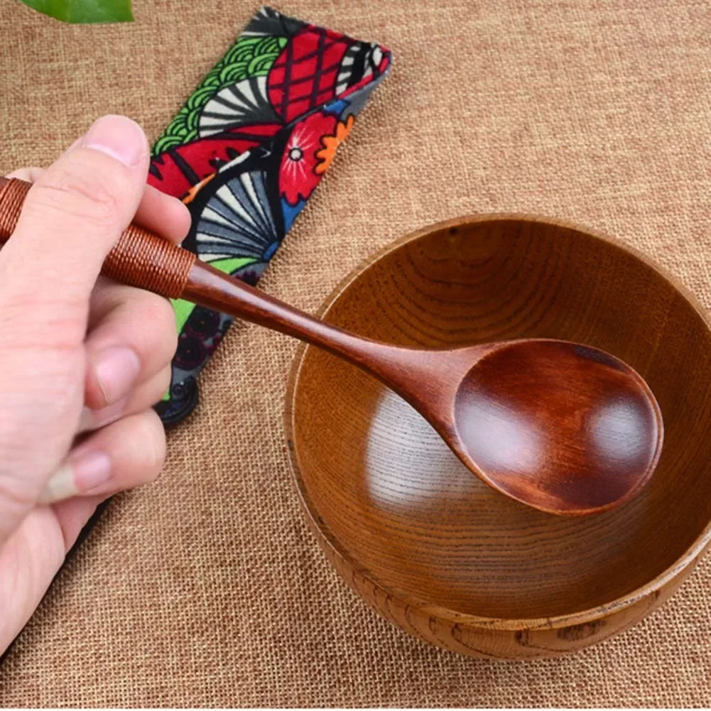 

Wooden Spoon Tea Coffee Soup Teaspoon Bamboo Kitchen Cooking Utensil Tool Catering for Home Restaurant Kichen