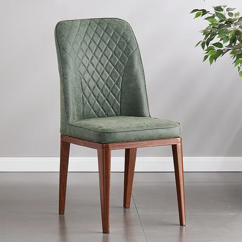 Leather Vanity Hairdressing Restaurant Chairs Youth Hall Ergonomic Cheap Chairs Study Loft Chaises Salle Manger Room Furniture