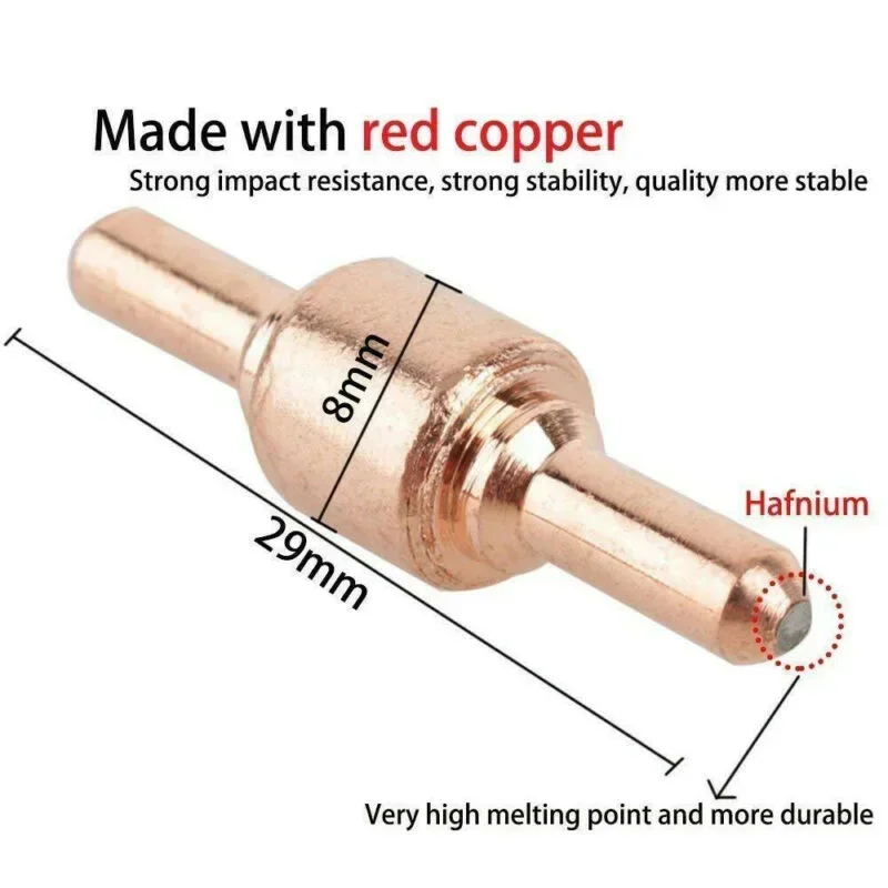 Plasma Cutter Consumables Kit 20 PCS For Plasma Cutter CUT40/50 Electrodes Tips Kits PT-31 Cutting Accessories Series
