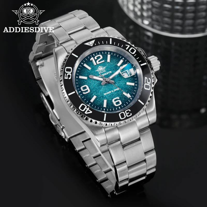 ADDIESDIVE 41mm Men's Diving Watch AD2513 200m Waterproof 316L