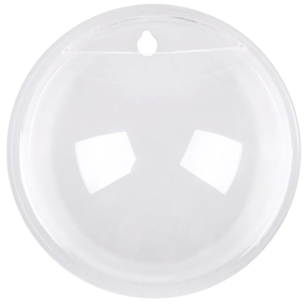 

Wall Hanging Planter Flower Pots Hydroponics Wall-hanging Fish Bowl Clear Acrylic Round Tank Decor