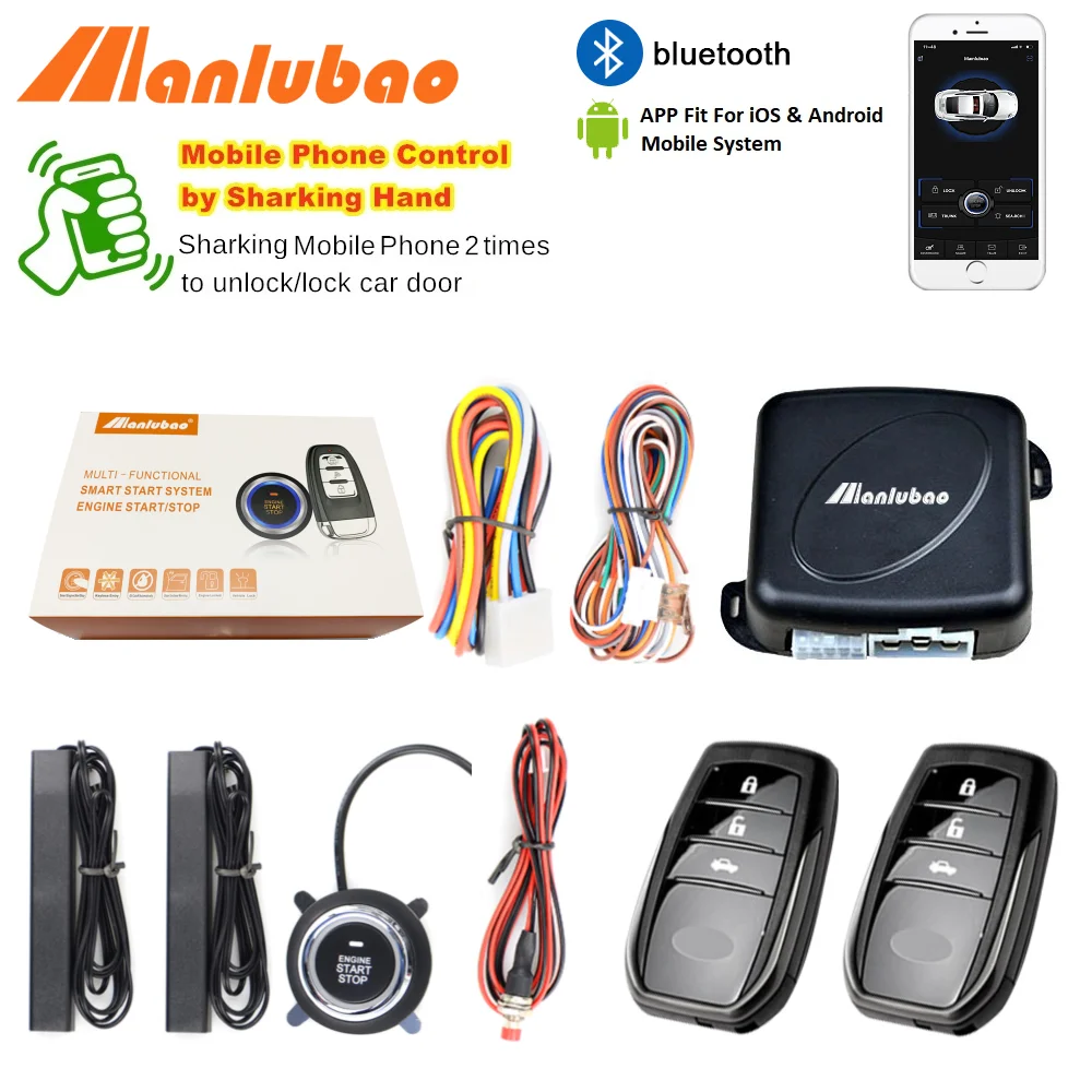 Manlubao C6 【With Toyota】Smartphone APP Keyless Entry Push Start Button