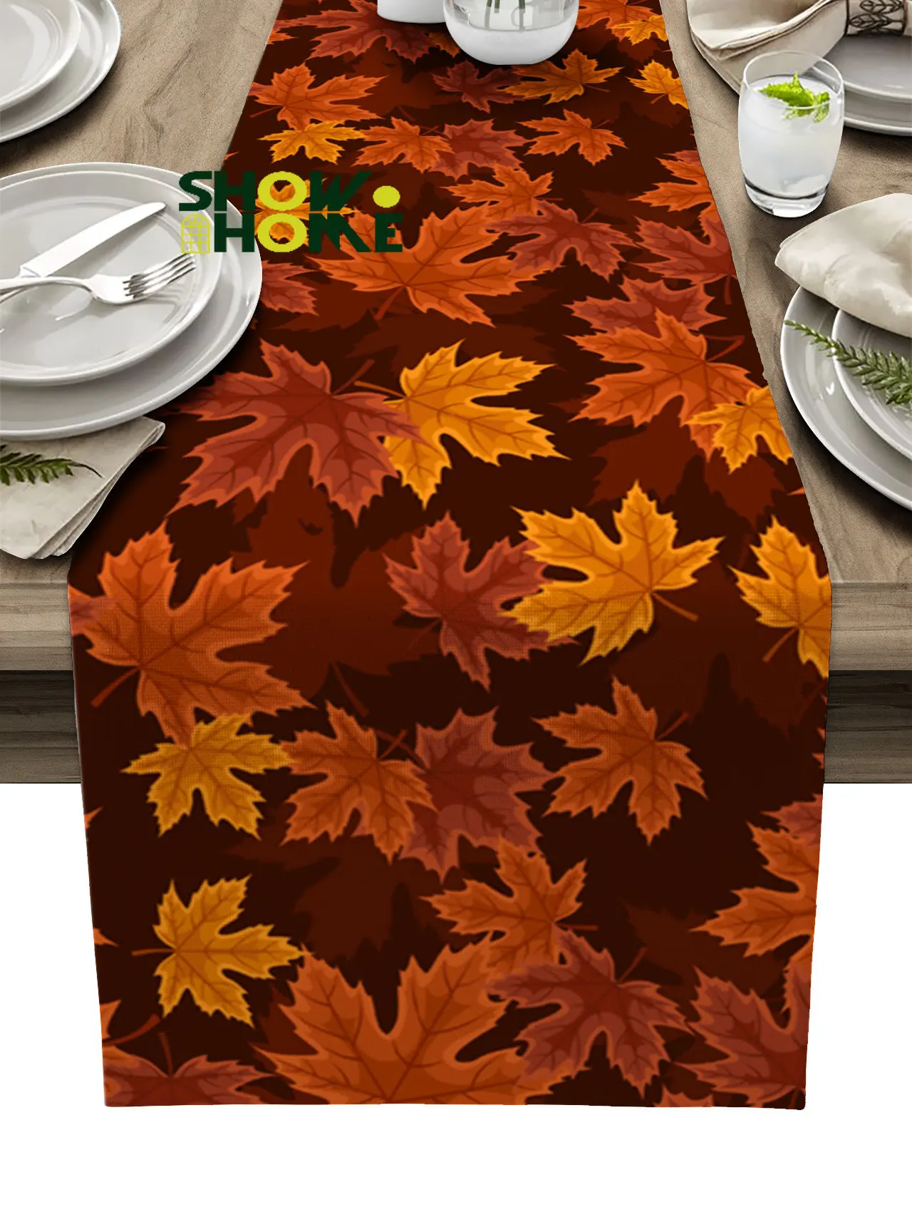 Autumn Tablecloth Runners Autumn Table Decorations Maple Leaf Table