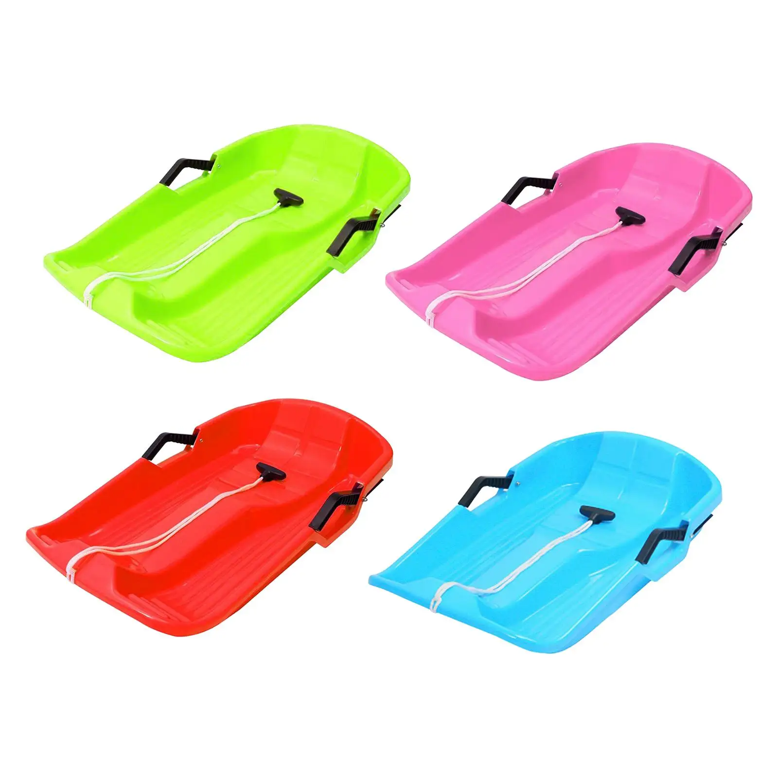 Durable Snow Sled Child Adults Winter Fun Toy Downhill Sled Toboggan Sledge Luge