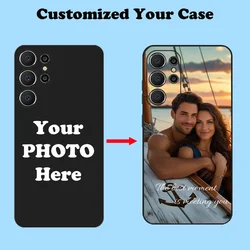 Custom Couple Photo Soft Phone Cases - Personalized DIY Design - Galaxy S20+ 5G (Black)