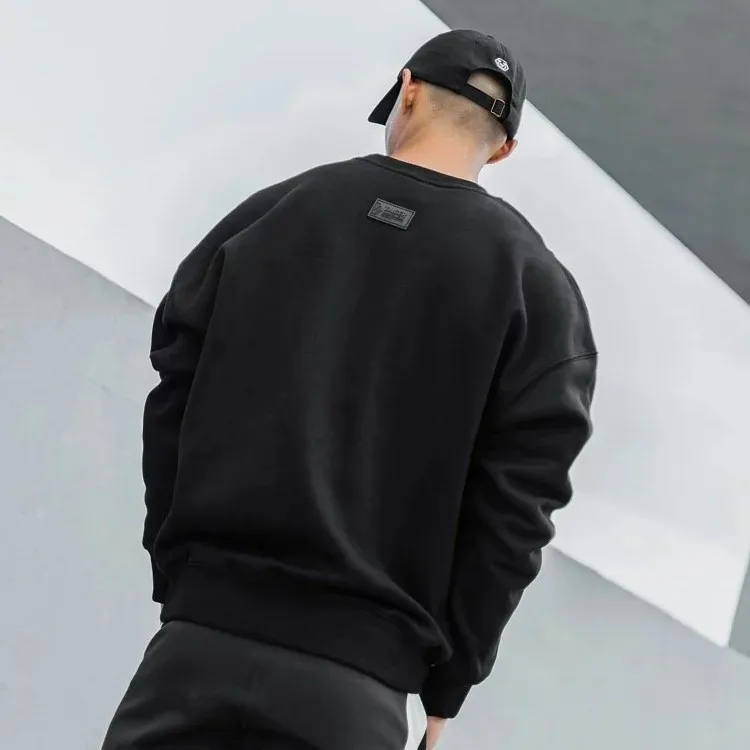 Trendy Brand Long Sleeved Round Neck Loose And Thickened Hoodie For Men's Brothers Autumn And Winter Sportswear