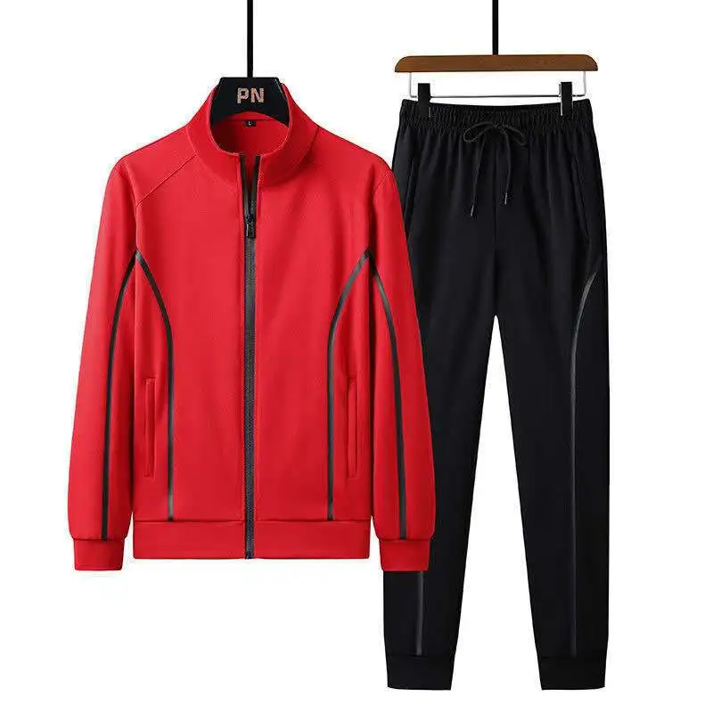 Clothes For Men Spring and Autumn Long Sleeve Casual Sports Suit Large Size Loose Fashion Cardigan High Quality Two Piece Set