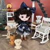 Ob11 Mini Dolls For Girls 1/12 OB11 Accessories Ball Jointed Body Bjd Doll Clothes Toys For Kids Children Baby Holiday Gift Free 5