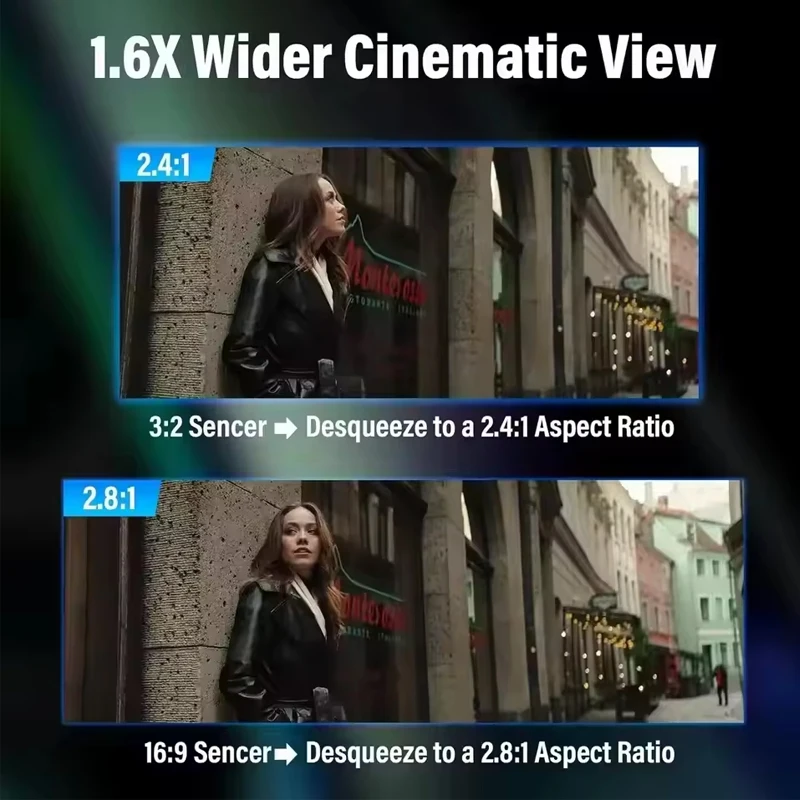 시루이 사투르누스 35mm 50mm 75mm T2.9 1.6X 카본 파이버 풀프레임 아나모픽 렌즈 (캐논 RF, E, 니콘 Z, 라이카 L 마운트용)