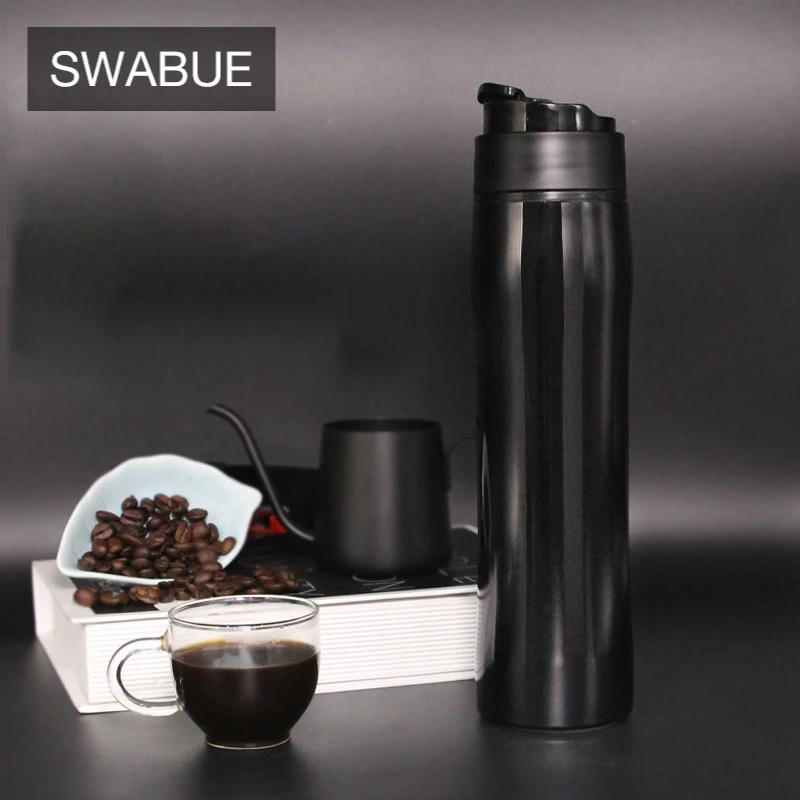 

Coffee Tea Maker Cup 304 Stainless Steel Thermos Vacuum Flasks Double Layer Jug Protable French Fress Pot Water Milk Kettle