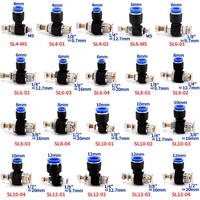 Gas pipe quick connector speed control switch regulating valve throttle valve pneumatic adjustable cylinder SL 6 8 01 02 M5 1