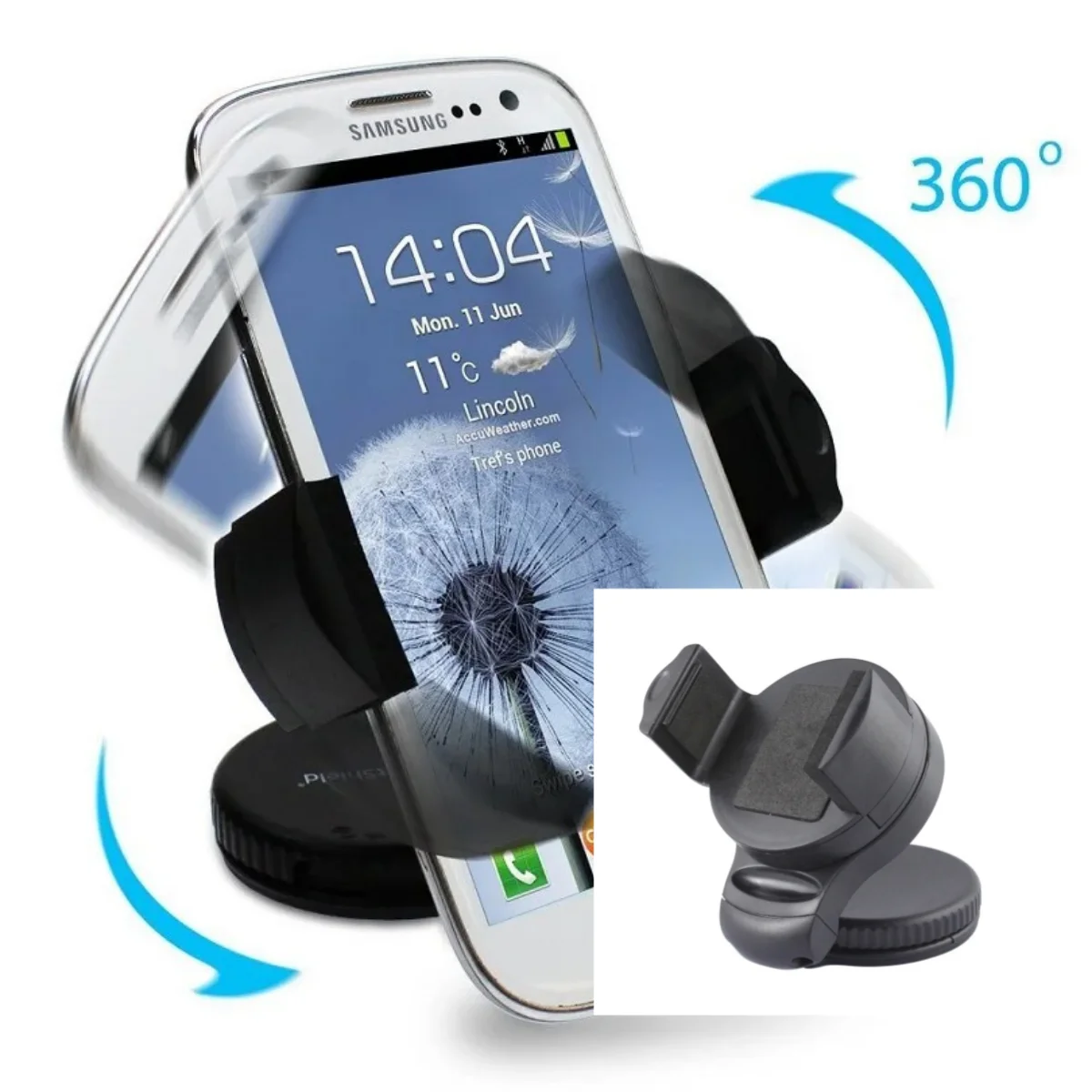 ZS Multi Surface Car Dashboard Mount & Quick Grip XL Holder for iPhone 6 Plus (5.5) (sku 52863)
