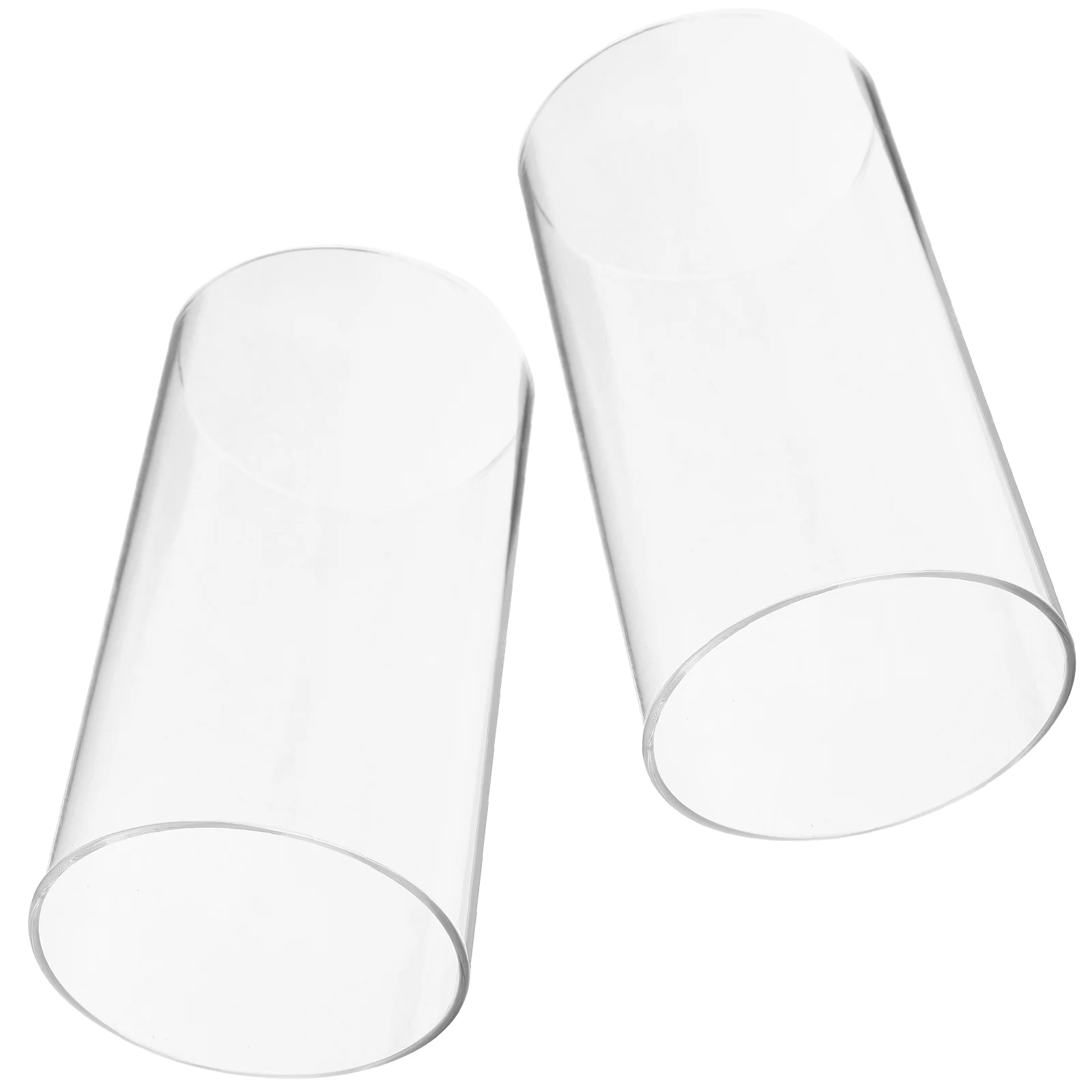 Shade Candlesticks 2 Pcs Supply Bell Shaped Desktop Glass Cloche Household Dome Transparent Holder High Borosilicate