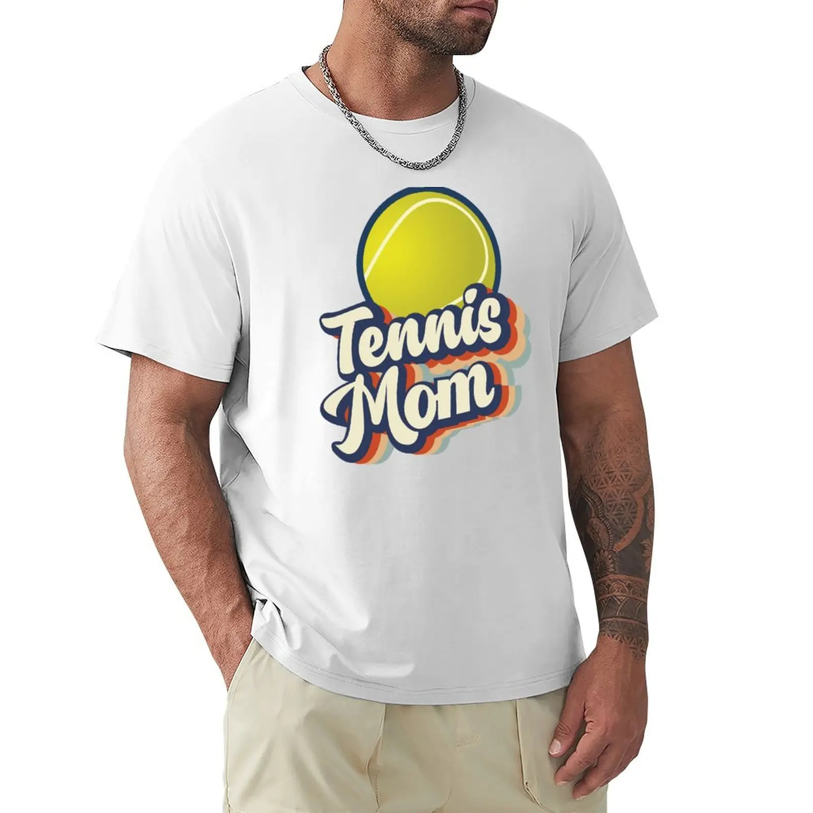 

Retro Tennis Mom Funny Tennis Mom T-shirt blanks sports fans summer clothes summer top t shirts for men cotton