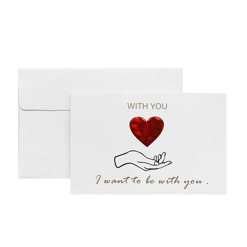 Cards Valentines Day Gift Love Postcard Wedding Invitation Greeting Cards Anniversary Valentines Day Gift Card with Envelopes