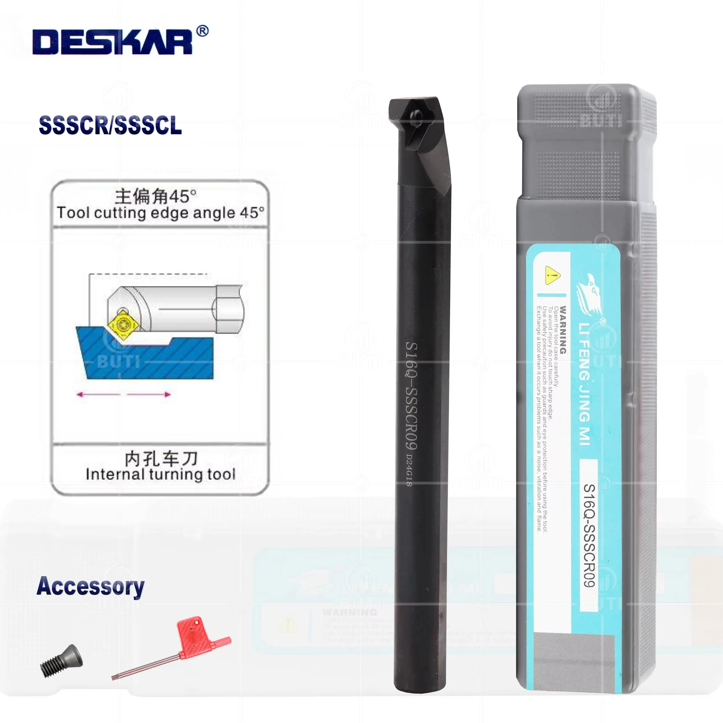 DESKAR 100% 오리지널 S12M-SSSCR09 S25S-SSSCL09 수치 제어 선반 내부 구멍 터닝 공구 SSSCR/L 절삭 공구 홀더