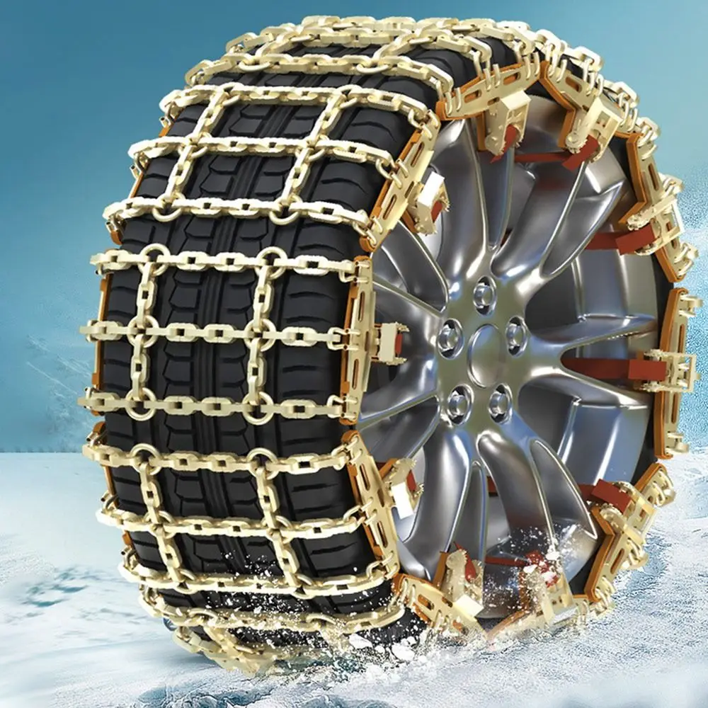 Anti-Skid Iron Car Tire Snow Chains Emergency Metal Snow Mud Sand Tyre Chains Suitable for Tire Width 165-285mm
