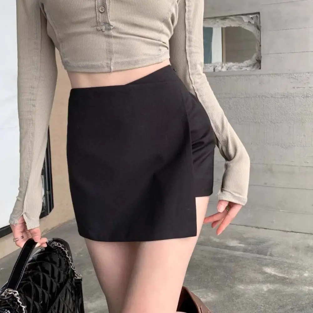 Ins Asymmetrical A-line Short Skirt Slim Fit Summer Mini Short Skirt Spicy Girl Style Y2K Women's Shorts Pants Club