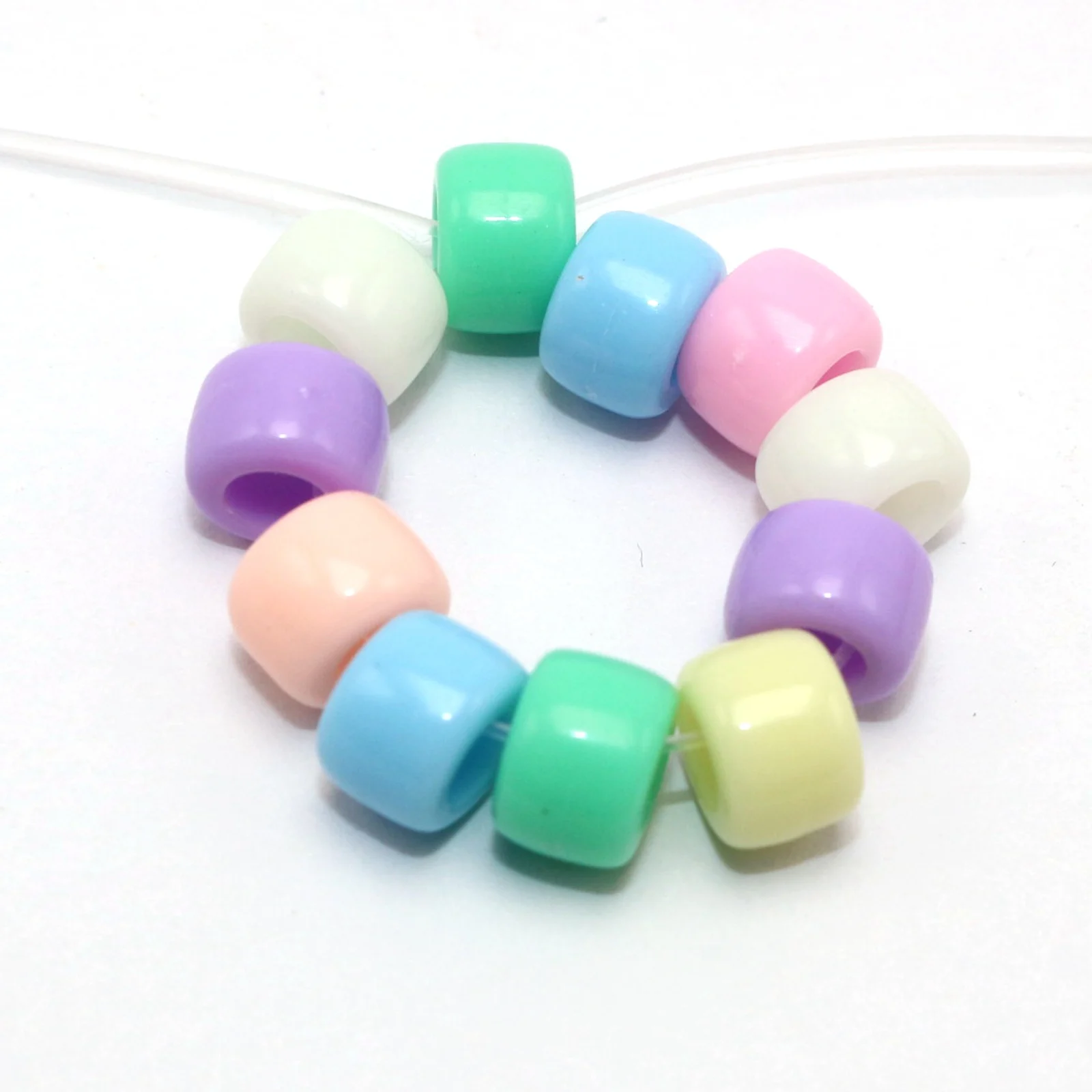 50 Mixed Pastel Color Acrylic Heart Pony Beads 15mm Kids Craft Kandi  Bracelets - Beads - AliExpress