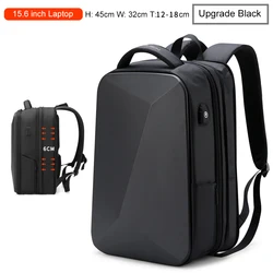 Fenruien Anti-Theft Waterproof Laptop Backpack with USB Charging Port (Upgrade Black)