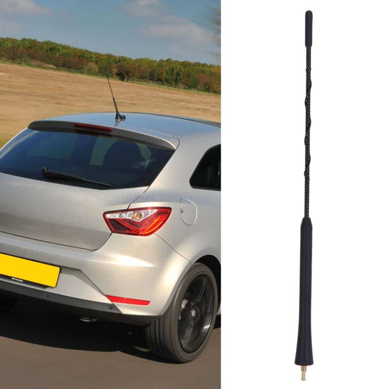 30 Cm Short Rod Antenna for Seat Ibiza 6L 6J Leon 1M 1P Skoda Altea 5P antenna rubber seal antenna mount clamp