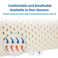 100% Thailand natural latex mattress with cover natural rubber pure mattress 1.5m/1.8m bed thickened home dormitory cushion mats 4