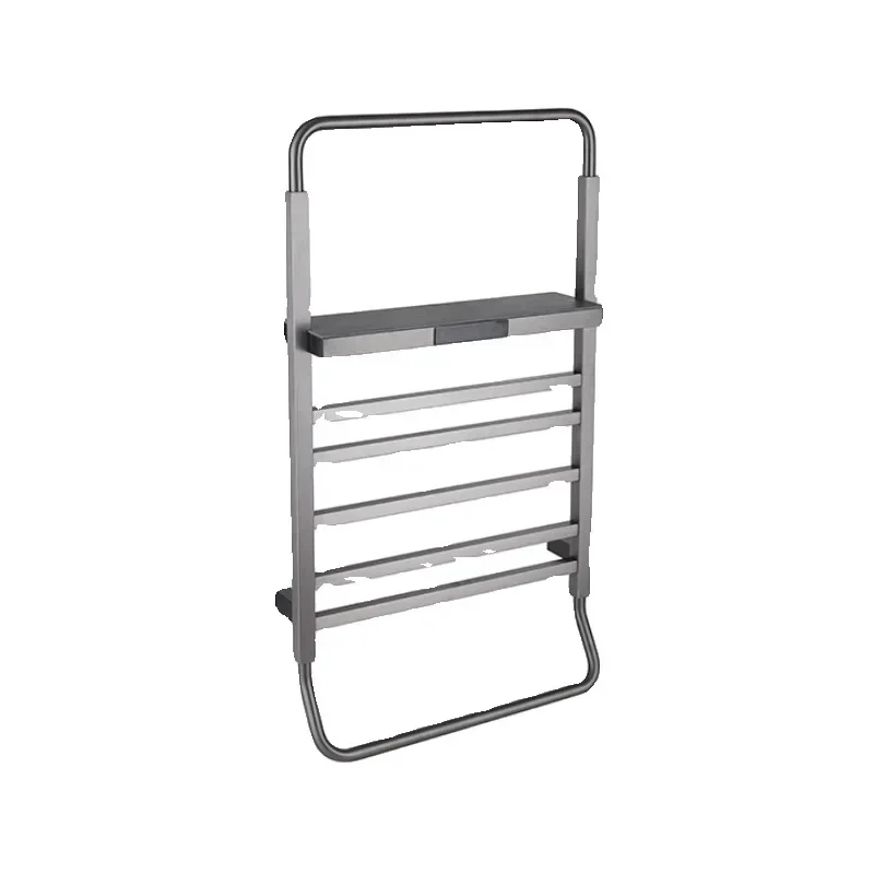 Minimalist home improvement smart electric towel rack concealed bathroom rack carbon fiber heating bath towel drying and sterili