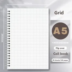 Premium Horizontal A5 Business Notebook - Professional Journal & Writing Pad (Grid A)