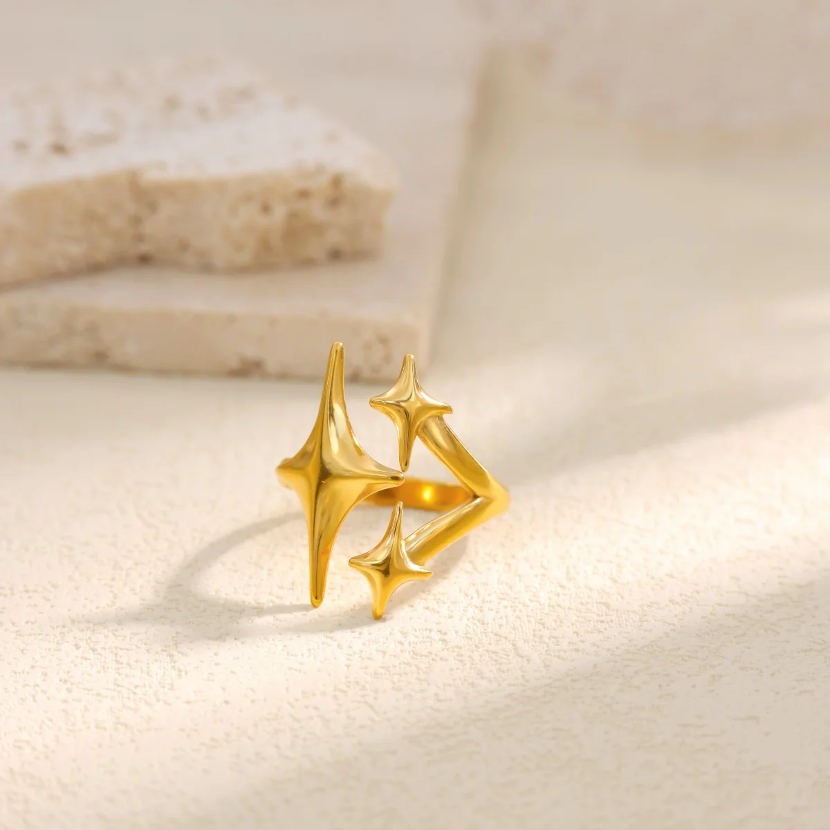 Gold Jewelry Geometry Shape Wedding Ring
