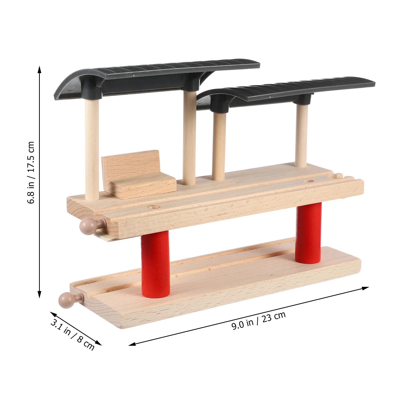 Train Track Accessories Simulation Station Platform Model Kids Toys Railway Decorative Wood DIY Child Woody