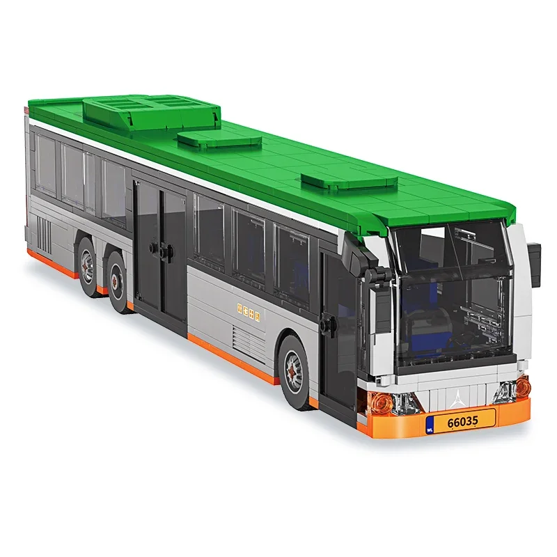 City diorama display bus building blocks toy for transportation enthusiasts