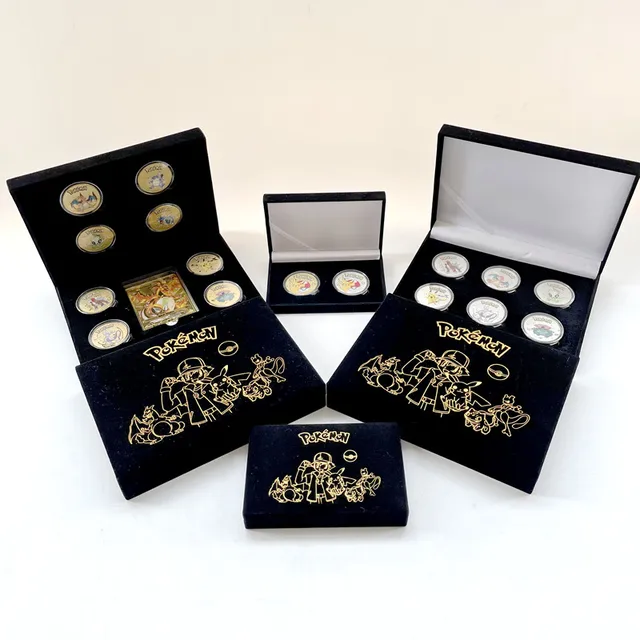 2022 Charming Pokemon Commemorative Coin Kawaii Pikachu Patterns Gold Plated Color 46 Patterns Collection Anime Perfect  Gifts 2