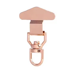 Enhanced Rotatable Stainless Steel Phone Lanyard with Mini Portable Design (B- Metal Gold)