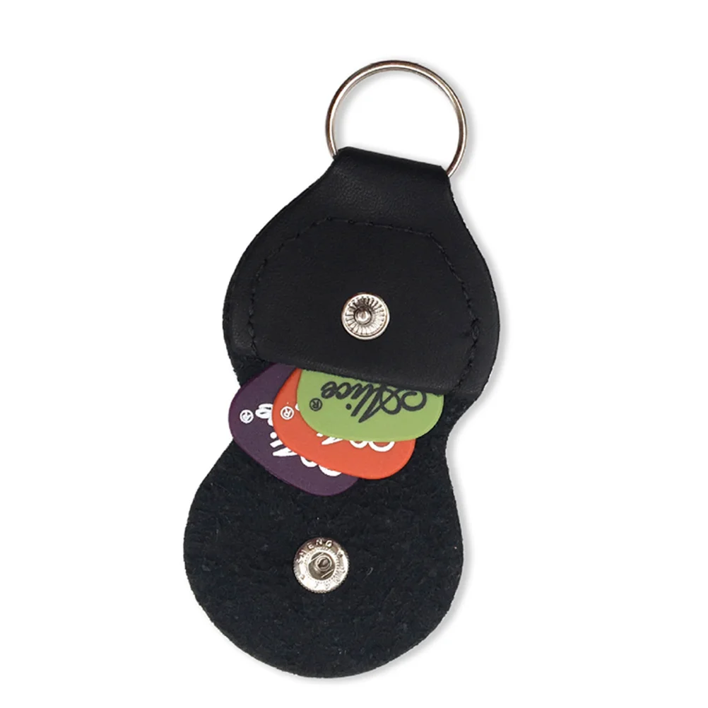 

5pcs PU Guitar Picks Case Guitar Picks Holder Portable Guitar Pick Case With Key Ring Guitar Capo Plectrums Storage Box
