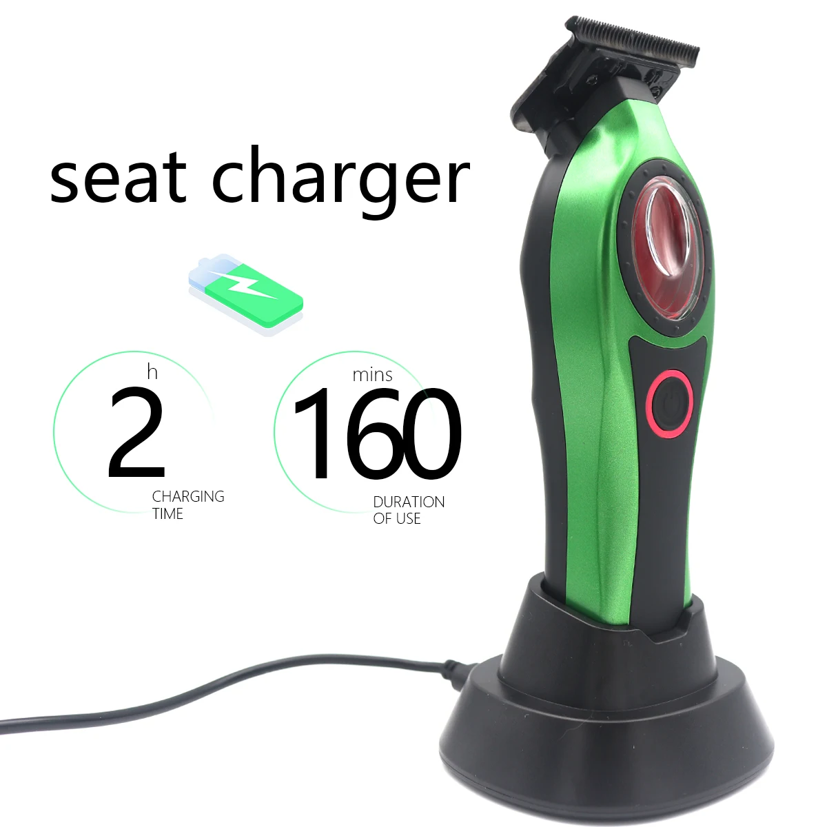Professional Barber Cutting Machines Kit Base Charger Hair Cutting Machine DLC Blade Hair Trimmer Machine USB Cordless Clipper