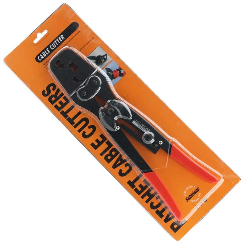 on-Insulated Terminals Crimping Pliers HS-50WF Tube Bootlace Cable Connectors Ferrules Crimper rachet crimping pliers 2