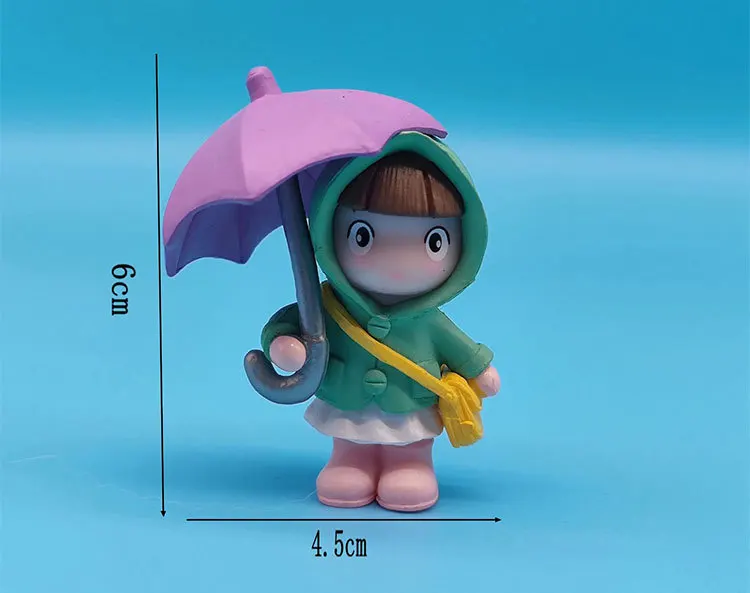 Description Picture 2 of itemCute Umbrella Couple Car Interior Decoration Action Figures Auto Rearview Mirror Dashboard Ornaments Doll Landscape Crafts 1pc