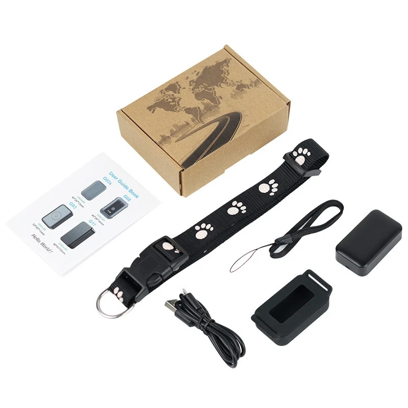 강아지 GPS 추적 목걸이 위치추적기, GPS AGPS LBS WIFI 쿼드 포지셔닝, 전자 울타리 알림, 90일 히스토리 트랙 기록, 충전식 애완동물용