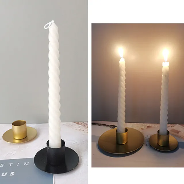 Simple Golden Candle Holders Metal Desktop Candlestick For Wedding Party Festival Candelabra Art Gifts Home Decor Candle Holders 5