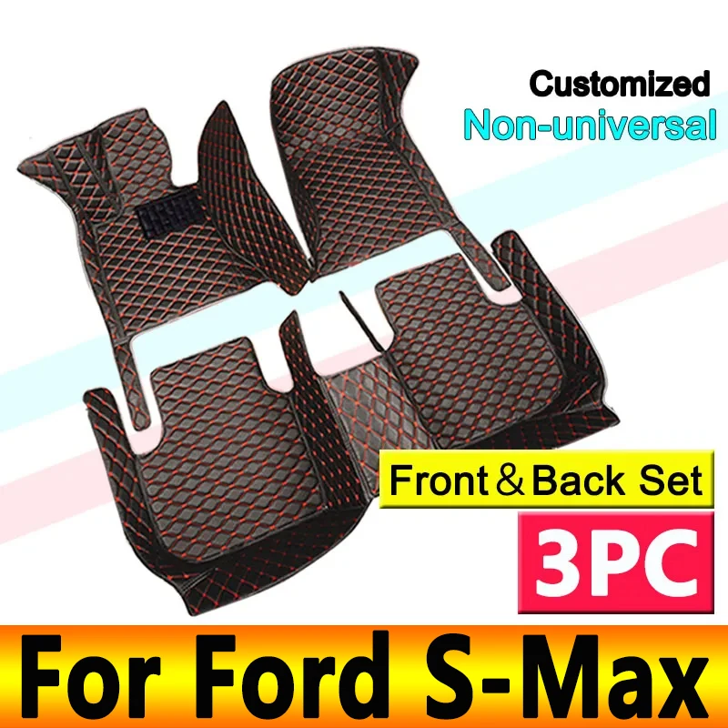 

Car Floor Mats For Ford S-Max MK1 2006~2014 7seat Anti-dirt Pads Full Set Waterproof Floor Mat Non-slip Carpets Car Accessories