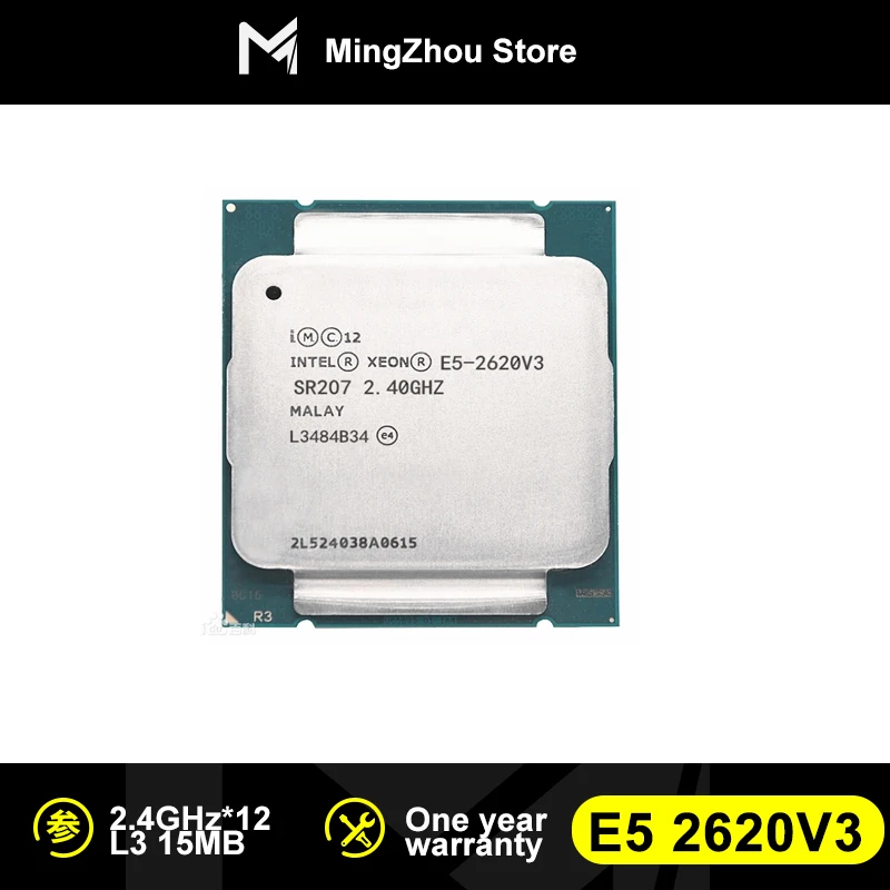 Intel Xeon E5 2620 V3 SR207 LGA 2011-3 Processore CPU 2.4Ghz 6 Core 85W ...