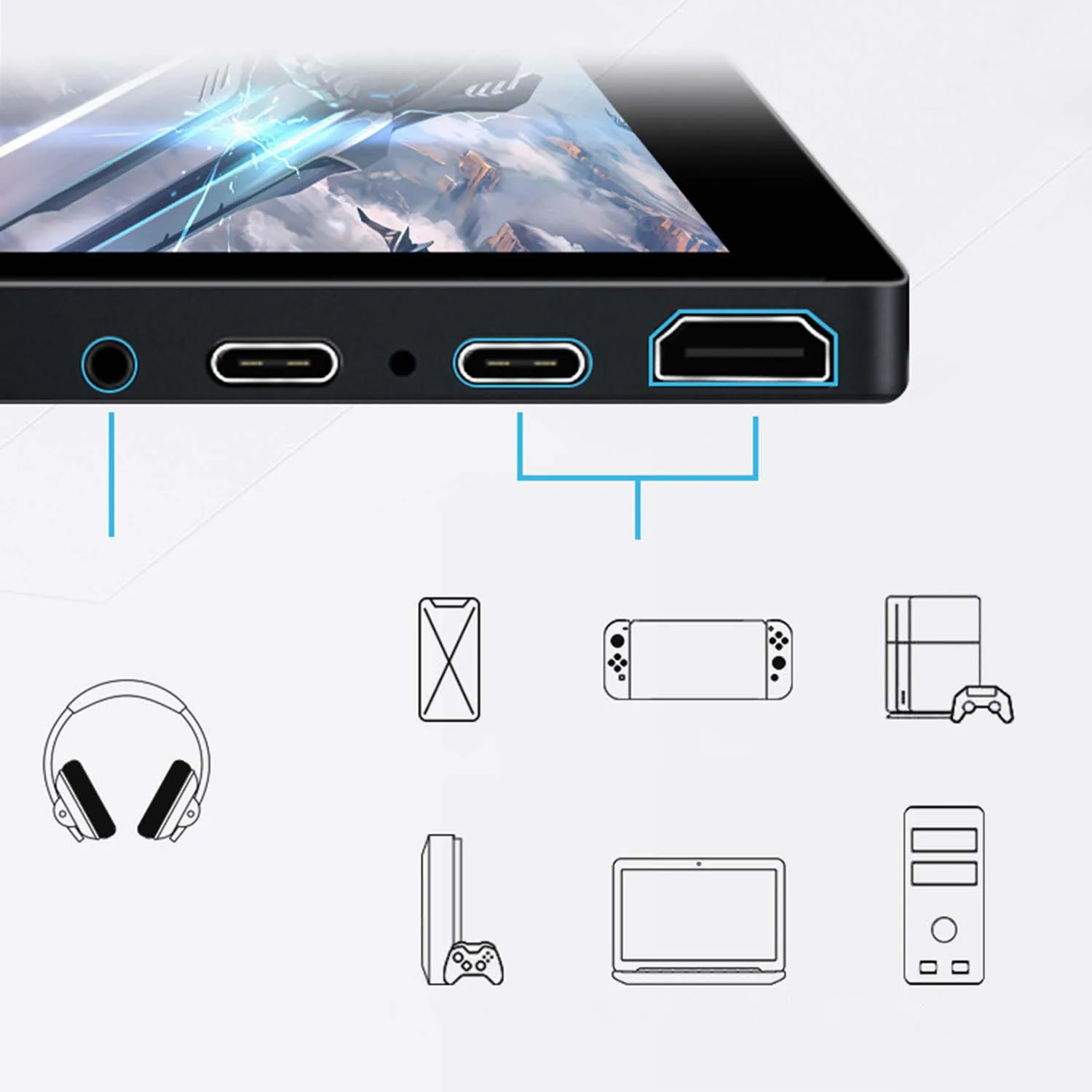 ޴  17.3 ġ 2K 144HZ 2560X1440 USB C Ʈ  100% sRGB ͽٴ, PC Mac PS4/5 ȭ