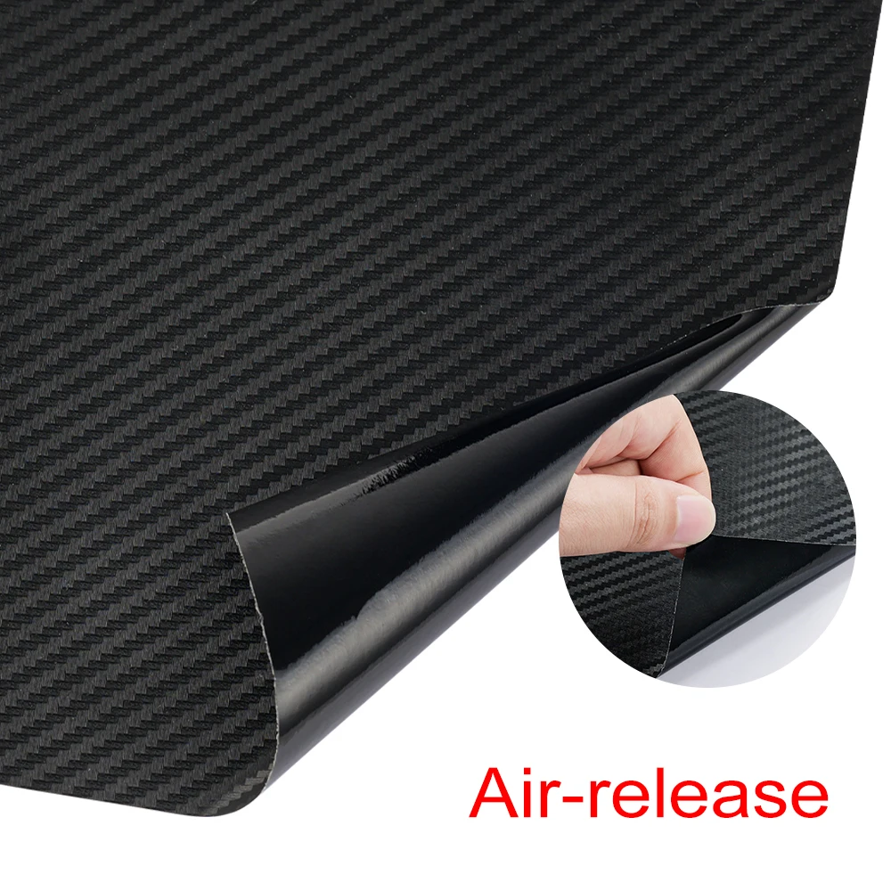 Car sticker Vinyl film sticker Laptop sticker 3D 6D Carbon Fiber Vinyl Wrap Film Glossy Matte Black Self Adhesive DIY Car Wrap Foil Sticker Console Computer Laptop Auto Skin