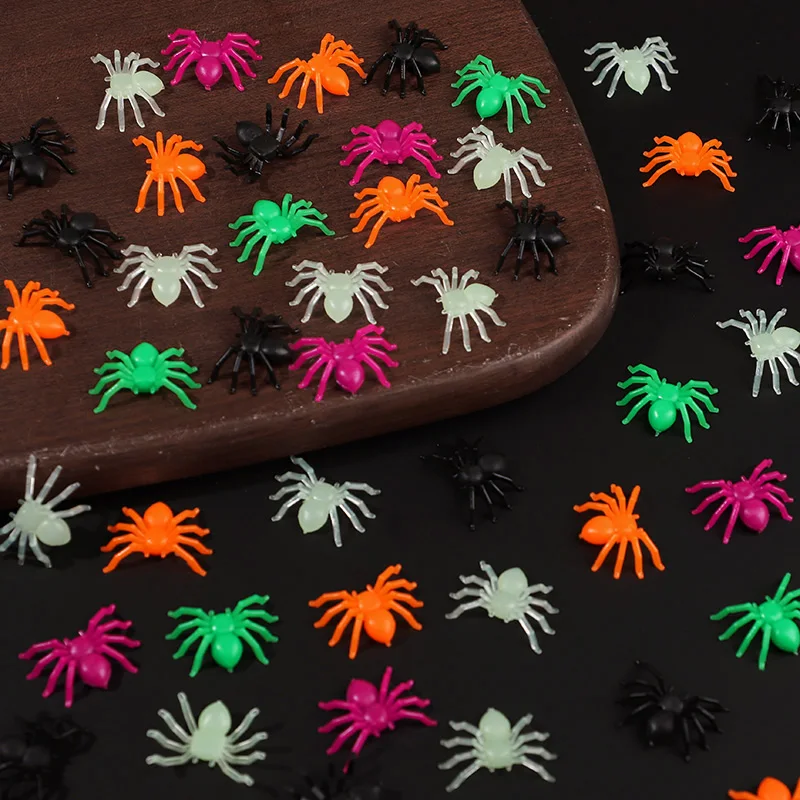 50-200Pcs Multicolor Mini Spiders For Halloween Party Spider Web Decoration Haunted House Home Table Horror Props Kid Tricky Toy