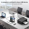 USB3.2 Switcher KVM Shared Controller Adapter 10Gbps Rate Support Fit Computer Laptop Mouse Keyboard Share 4 USB ports 3