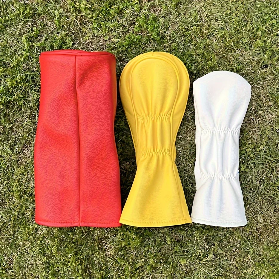 Description Picture 3 of itemDurable Premium Pu Leather Golf Club Head Covers-Protective Cases For Driver, Fairway Wood & Hybrid - Essential Golf Accessories